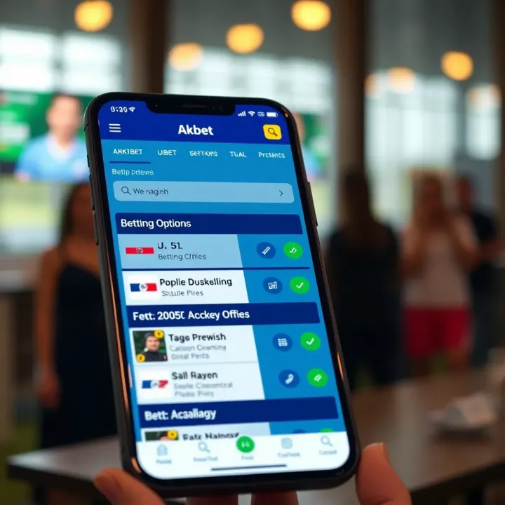 User-friendly Akbet app interface displaying betting options for Indian users