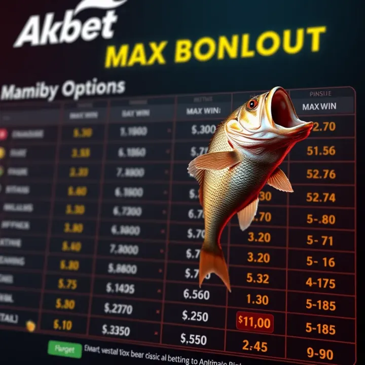 Illustration of betting options and payout chart for maximizing wins on Akbet platform