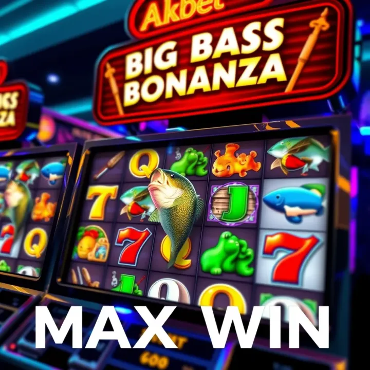Colorful slot machine reels featuring fishing-themed symbols in Big Bass Bonanza