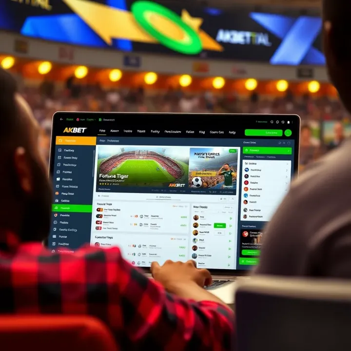 User interface of Akbet Fortune Tiger showing diverse betting options and smooth navigation