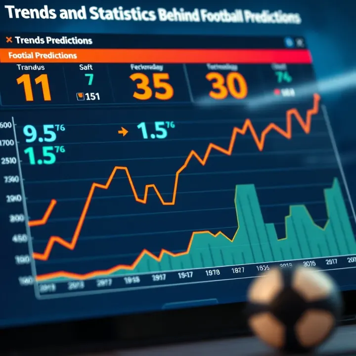 Graph showing trends and statistics for football match predictions