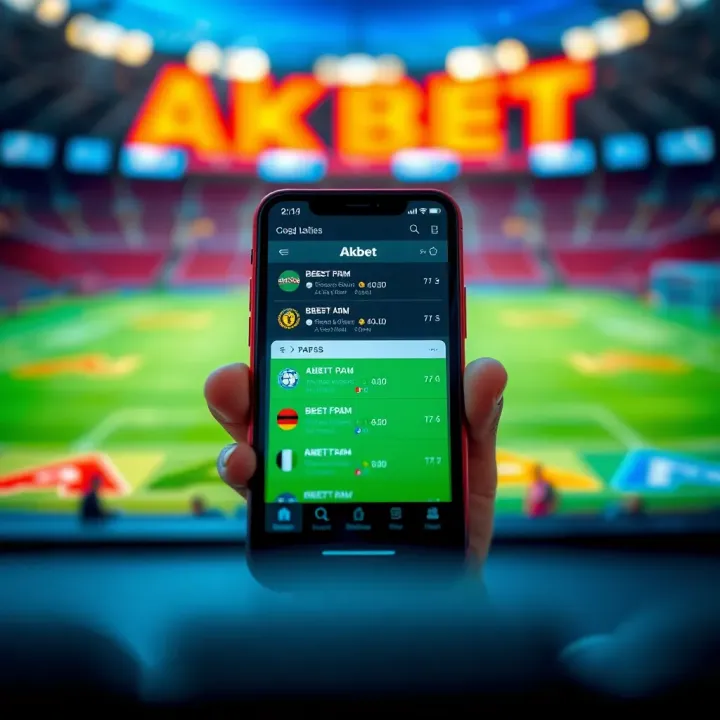 Mobile phone screen displaying the Mlite Old Mobile Akbet interface with betting options and odds