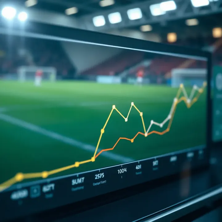 Graph illustrating recent team performance statistics and trends in the Premier League