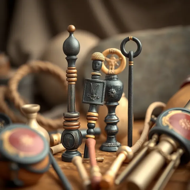 Traditional symbols and artifacts representing Makbet cultural heritage in Nigeria