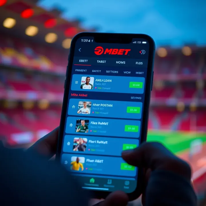 Mobile interface displaying betting options on Mlite Akbet platform in Nigeria