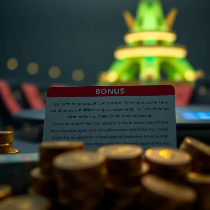 Graphic depicting key terms and conditions for no deposit bonuses with Nigerian currency symbols