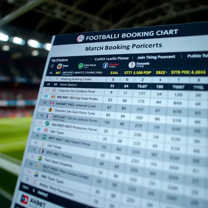 Detailed football match booking code chart displaying various bet options and outcomes
